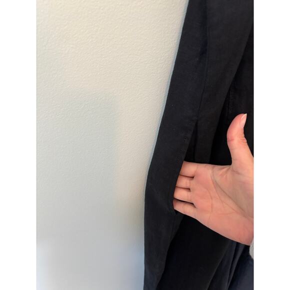 Madewell Black Portia Wide Leg Linen Jumpsuit 8 - Picture 6 of 12